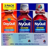 Siro trị cảm Dayquil và Nyquil Servere, hương Berry, set 3 chai x 354ml