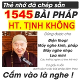 Thẻ 8G Chép Sẵn 1545 Bài Pháp Thoại, Vấn Đáp HT. Tịnh Không