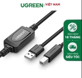 Cáp máy in USB 10m Ugreen 10374 có IC khuếch đại chính hãng