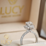 EM103 Nhẫn cầu hôn đính hôn, nhẫn vàng nữ, nhẫn ổ kim cương 5.4mm - Lucy Jewelry