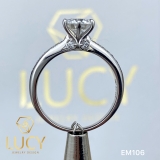 EM106 Nhẫn cầu hôn đính hôn, nhẫn vàng nữ, nhẫn ổ kim cương 6mm - Lucy Jewelry