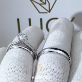 HAPPY108 Bộ nhẫn cưới thiết kế 3 chiếc, nhẫn cưới đẹp - Lucy Jewelry