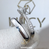 HAPPY109 Nhẫn cưới thiết kế, nhẫn cưới đẹp, nhẫn cưới cao cấp, nhẫn cưới kim cương 5.4mm 5.5mm - Lucy Jewelry