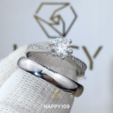 HAPPY109 Nhẫn cưới thiết kế, nhẫn cưới đẹp, nhẫn cưới cao cấp, nhẫn cưới kim cương 5.4mm 5.5mm - Lucy Jewelry