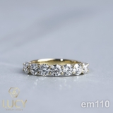 EM110 Nhẫn nữ kết ngang 7 viên 3.6mm - Lucy Jewelry