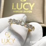 EM110 Nhẫn nữ kết ngang 7 viên 3.6mm - Lucy Jewelry