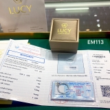 EM113 - Nhẫn cầu hôn đính hôn, nhẫn vàng nữ, nhẫn ổ kim cương 5mm - Lucy Jewelry