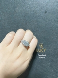 EM114 - Nhẫn cầu hôn đính hôn, Nhẫn vàng nữ, Nhẫn ổ kim cương viên chủ 9.5mm - Lucy Jewelry