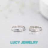 Nhẫn đôi nhẫn cặp đẹp bạc Lucy - ND116
