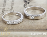 HAPPY119 Nhẫn cưới thiết kế, nhẫn cưới cao cấp, nhẫn cưới kim cương 3.5mm 3.6mm- Lucy Jewelry