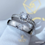 HAPPY122 Nhẫn cưới thiết kế, nhẫn cưới cao cấp, nhẫn cưới kim cương 3.5mm 3.6mm 4.5mm - Lucy Jewelry