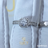 HAPPY122 Nhẫn cưới thiết kế, nhẫn cưới cao cấp, nhẫn cưới kim cương 3.5mm 3.6mm 4.5mm - Lucy Jewelry
