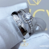 HAPPY122 Nhẫn cưới thiết kế, nhẫn cưới cao cấp, nhẫn cưới kim cương 3.5mm 3.6mm 4.5mm - Lucy Jewelry