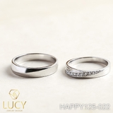 HAPPY125-022 Nhẫn cưới thiết kế, nhẫn cưới cao cấp, nhẫn cưới  kim cương - Lucy Jewelry