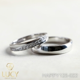 HAPPY125-022_PT900 Nhẫn cưới bạch kim cao cấp Platinum 90% PT900 - Lucy Jewelry