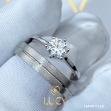 HAPPY126 Nhẫn đôi, nhẫn cưới thiết kế, nhẫn cưới cao cấp, nhẫn cưới  kim cương 5mm - Lucy Jewelry