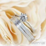 HAPPY126 Nhẫn đôi, nhẫn cưới thiết kế, nhẫn cưới cao cấp, nhẫn cưới  kim cương 5mm - Lucy Jewelry