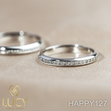 HAPPY127_PT900 Nhẫn cưới bạch kim cao cấp Platinum 90% PT900 - Lucy Jewelry