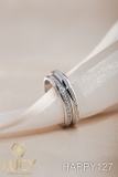 HAPPY127_PT900 Nhẫn cưới bạch kim cao cấp Platinum 90% PT900 - Lucy Jewelry