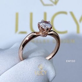 EM130 - Nhẫn cầu hôn, round cut, 5.0mm - Lucy Jewelry