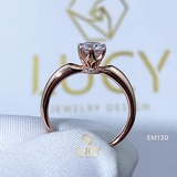 EM130 - Nhẫn cầu hôn, round cut, 5.0mm - Lucy Jewelry