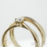 HAPPY130 - Nhẫn cưới vàng và bạch kim platinum đính CZ , Moissanite, Kim cương tự nhiên - Lucy Jewelry