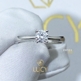 EM133 - Nhẫn cầu hôn, round cut, 4.5mm - Lucy Jewelry