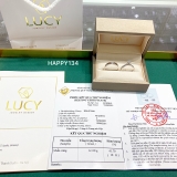 HAPPY134 Nhẫn cưới đẹp vàng tây, vàng trắng, vàng hồng 10k 14k 18k, Bạch Kim Platinum PT900 đính CZ, Moissanite, Kim cương - Lucy Jewelry