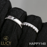HAPPY140 Nhẫn cưới thiết kế, Nhẫn cưới cao cấp, Nhẫn cưới kim cương - Lucy Jewelry
