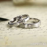 HAPPY142 Nhẫn cưới thiết kế, Nhẫn cưới đẹp, Nhẫn cưới kim cương - Lucy Jewelry