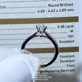 EM150 - Nhẫn cầu hôn, round cut, 4.5mm - Lucy Jewelry