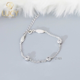 Lắc tay 3 viên đá BẠC LUCY - LT181