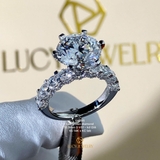 EM195 - Nhẫn cầu hôn,  round cut, 11mm - Lucy Jewelry
