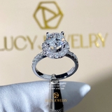 EM201 - Nhẫn cầu hôn, round cut, 7.2mm - Lucy Jewelry