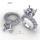 EM208 - Nhẫn cầu hôn, round cut, 11.4mm - Lucy Jewelry