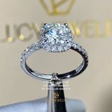 EM214 - Nhẫn cầu hôn, round cut, 7.2mm - Lucy Jewelry