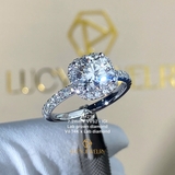 EM214 - Nhẫn cầu hôn, round cut, 7.2mm - Lucy Jewelry