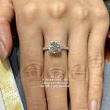 EM214 - Nhẫn cầu hôn, round cut, 7.2mm - Lucy Jewelry