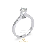 EM215 - Nhẫn cầu hôn, round cut, 4.5mm - Lucy Jewelry