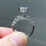EM219 - Nhẫn cầu hôn, round cut, 8.1mm - Lucy Jewelry