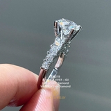 EM219 - Nhẫn cầu hôn, round cut, 8.1mm - Lucy Jewelry