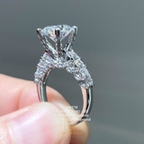 EM219 - Nhẫn cầu hôn, round cut, 8.1mm - Lucy Jewelry