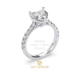 EM223 - Nhẫn cầu hôn trái tim, heart cut - Lucy Jewelry