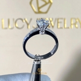EM228 - Nhẫn cầu hôn, round cut, 6.3mm - Lucy Jewelry
