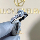 EM228 - Nhẫn cầu hôn, round cut, 6.3mm - Lucy Jewelry