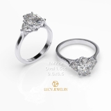 EM229 - Nhẫn cầu hôn, oval cut, 1.5 carat - Lucy Jewelry