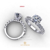 EM239 - Nhẫn cầu hôn, round cut, 7.2mm - Lucy Jewelry