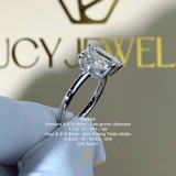 EM244 - Nhẫn cầu hôn, emerald & pear cut - Lucy Jewelry