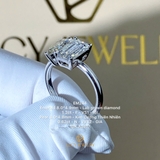 EM244 - Nhẫn cầu hôn, emerald & pear cut - Lucy Jewelry