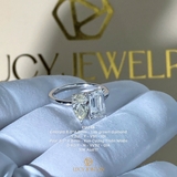 EM244 - Nhẫn cầu hôn, emerald & pear cut - Lucy Jewelry